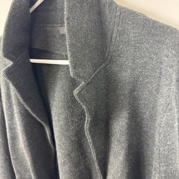 J. Crew Open-front Sweater Blazer Women’s Medium M Wool Dark Gray Cardigan Work - Picture 3 of 8